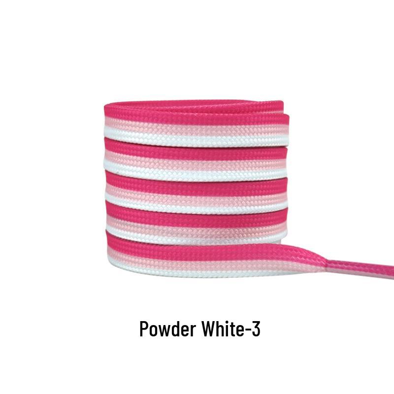 Three-Color Patchwork Macaron Shoelaces for Canvas, White Shoes - AJ1, AF1, Dunk