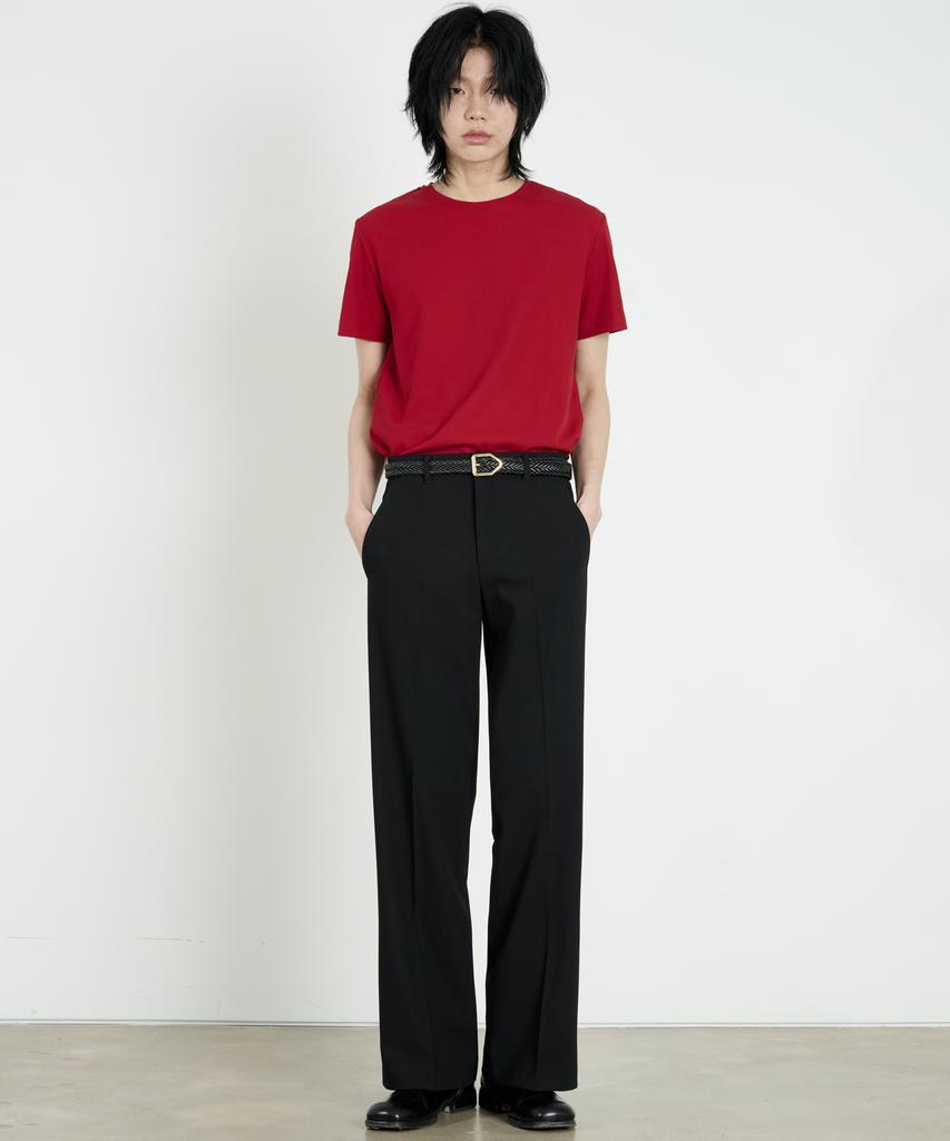 DUSTYWHITE Red Ribbed Shirt