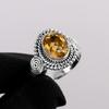 Citrine Natural Gemstone Handmade Designer Ring, Solid 925 Sterling Silver Ring, Bohemian Ring, Silver Jewelry