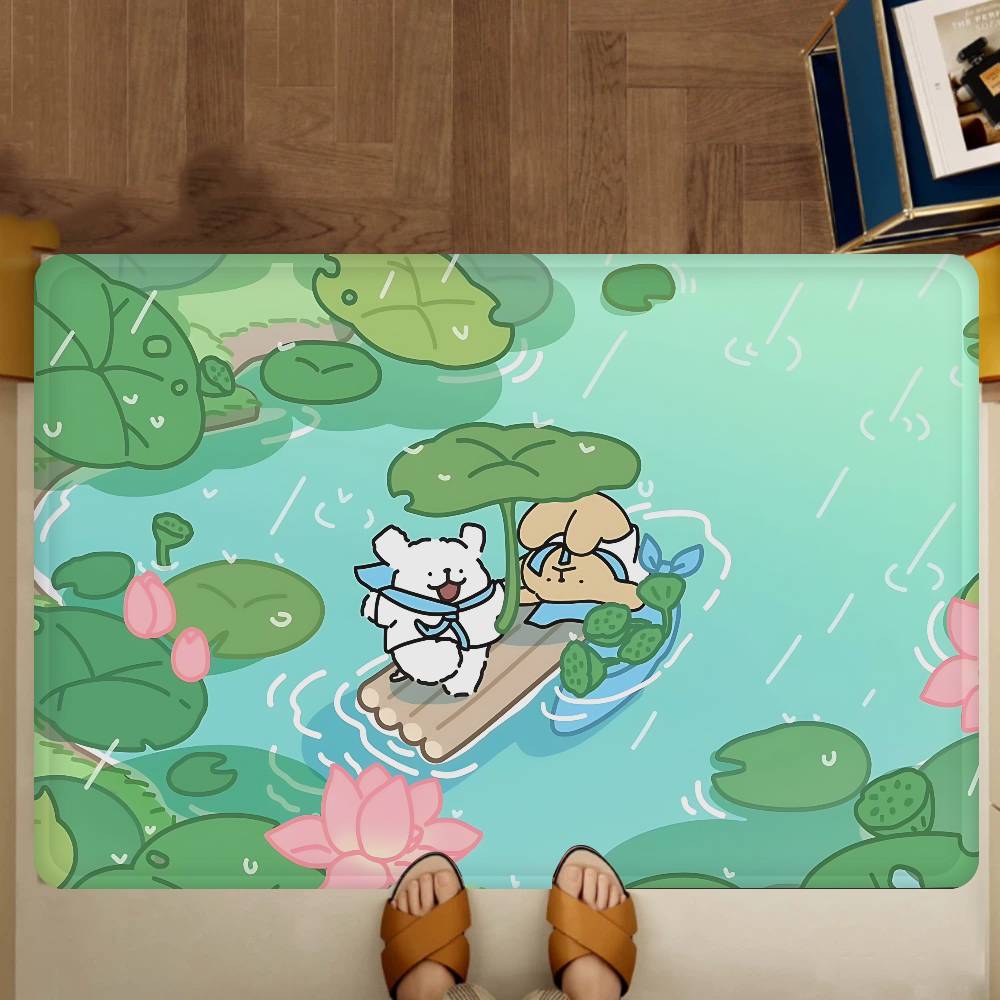 Pop Maltese Anime Cute Dog Door Mat Nordic Style Bedroom Living Room Doormat Home Balcony Anti-Slip Alfombra