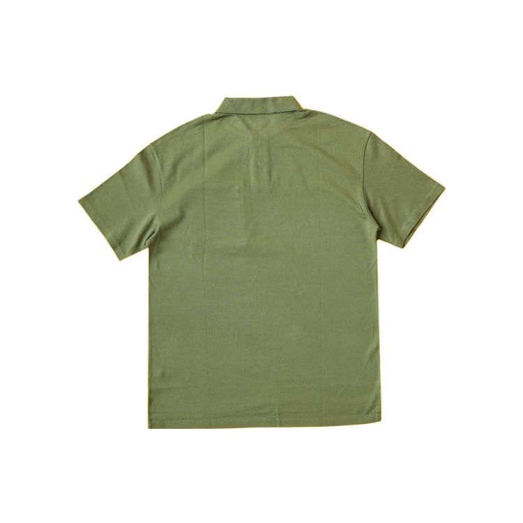 Timberland Zip Mesh Short Sleeve Polo Shirt Men Tops Green A1ZUE-V46