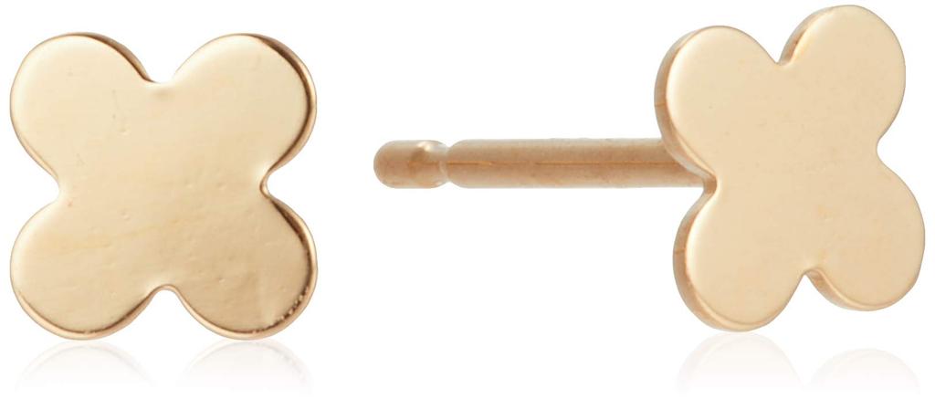 ESTELLE [Official] Women's K18 Yellow Gold Clover Motif Earrings 0202-2086-0019-0000