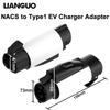 NACS To Type1 EV Charger Adapter Electric 50A Vehicle Charging Connector for TPC To Type1/J1772 Car Charger