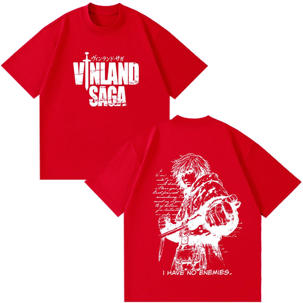 Anime Vinland Saga Thorfinn Karlsefni T Shirt Unisex Women Funny Tee Summer Casual Cotton Oversized Short Sleeve Tshirts Streetwear