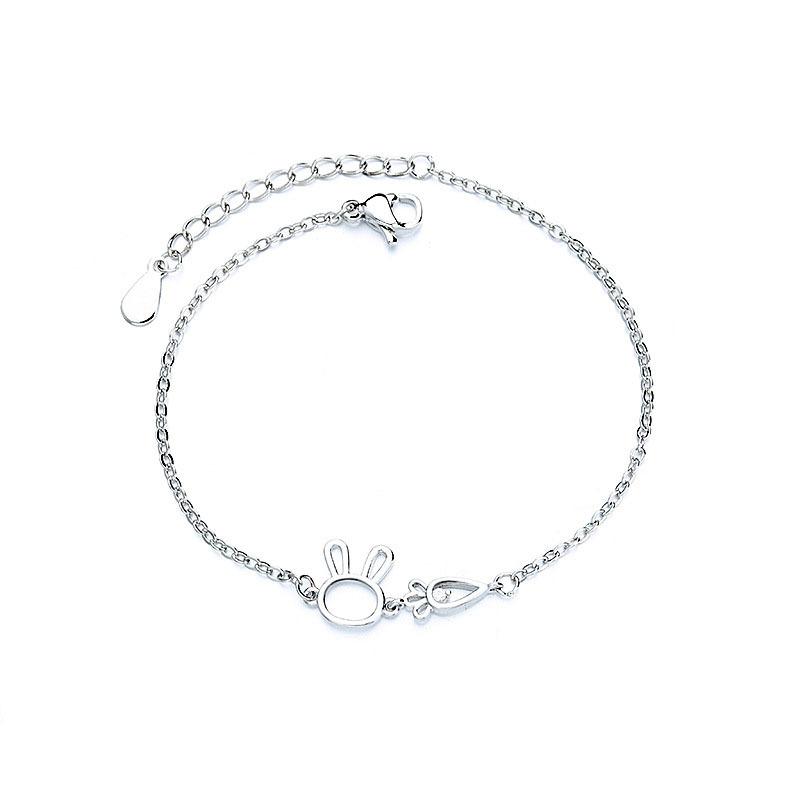 Diamond-encrusted Bunny Carrot Girlfriend Bracelet Japanese and Korean Cute Girl Heart Mori Hollow Design Bracelet