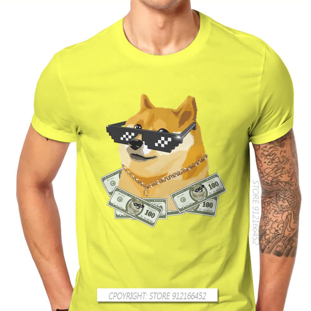 Crypto Cryptocurrency Dogecoin Doge T Shirt Classic Grunge Summer Big Size Pure Cotton Unisexs Tops Harajuku Oneck Tshirt