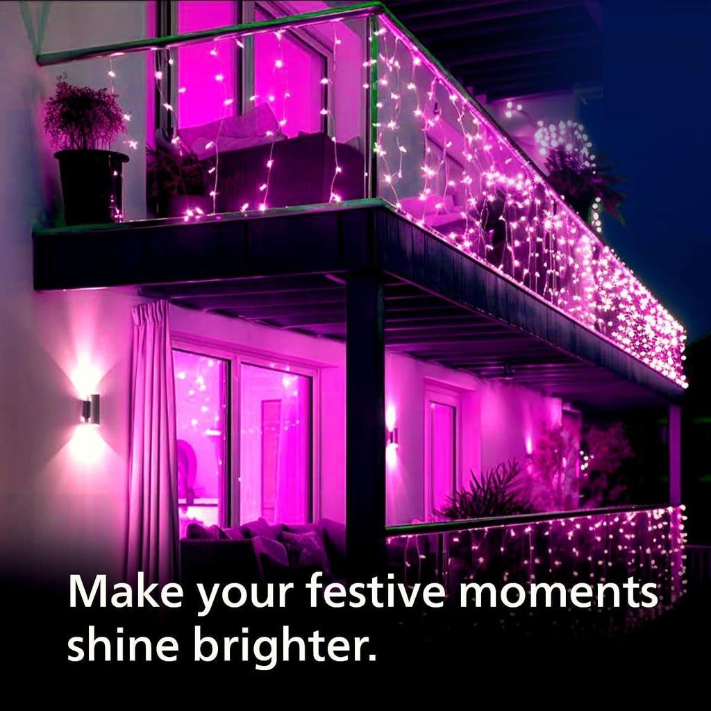 Starlit 12 Meter 72 LEDs String Light for Decoration | Festival LED String Light for Diwali, Christmas and Home Decoration| Pink, Pack of 1