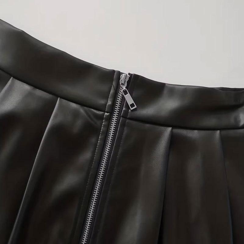 Dammode Sommar Plisserad Elegant Vardaglig Enfärgad A-linjekjol