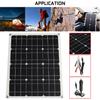 50W 18V 5V 10-50A Monocrystalline Solar Panel Battery Charger RV Motorhome Boats
