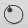 Suction Cup Towel Ring Wall-Mounted Metal Holder Solid Color Easy To Install Bathroom Hand Towel Holder Hanger Hook
