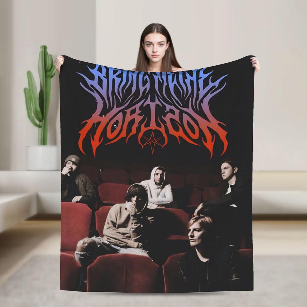 BMTH Bring Me The Horizon Blanket  Travel Office Plush Bedding Throws Street Trend Couch Bed Flannel Bedspread Sofa Bed Cover