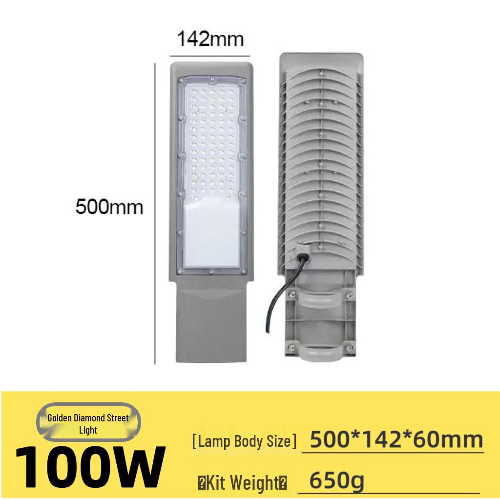 Super Bright Waterproof LED Street Light - 50W/100W/200W for Roads, Courtyards, and Stadiums