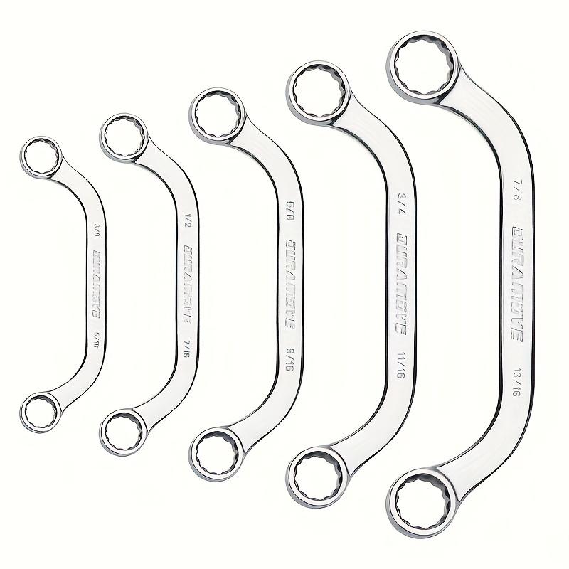 5pcs Industrial Grade Double-Ended Wrench Set, Chrome Vanadium Steel, for Home & Auto Repair