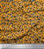 Soimoi Japan Crepe Satin Fabric Leopard Animal Skin Printed Craft Fabric by the metre 42 Inch