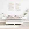 vidaXL Bed Frame Without Mattress White 120x190 Cm Wood Composite