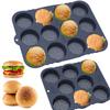 Hamburgerbrödsform 8/12 hål Återanvändbar Non-Stick Hamburgerbrödsformar Silikon Hamburgerbrödsform Lätt att släppa Bakform