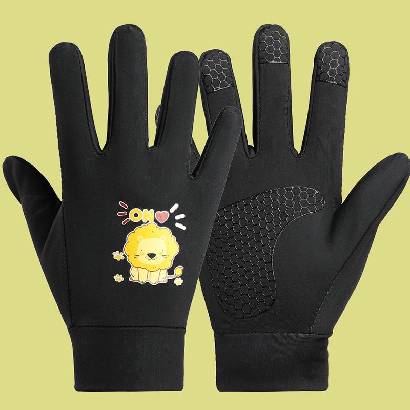 

Summer Cycling Gloves Sport Non Slip Bicycle Riding Gloves Children Cute Cartoon Quick Drying Lightweight Mountaineering Gloves