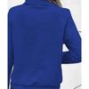 Buttoned Collar Long Sleeve Solid Texture Casual Women S Sweatshirt