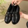 Mom Shoes Spring/Fall Style Soft-Sole Anti-Slip Flat Work Shoes for Middle-Aged and Elderly Women - Black Casual Versatile