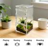Jumping Spider Enclosure Clear Acrylic Reptiles Box with Vent Hole and Sliding Lid Spider Cage for Turtle Tortoise Snake Gecko