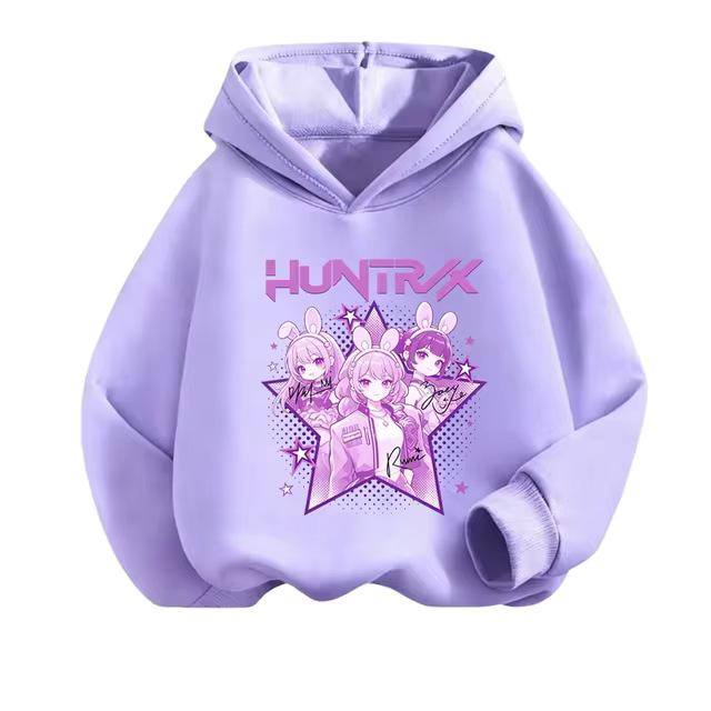 Kids' Retro Anime K-Pop Hoodie - Long Sleeve, Spring/Autumn Casual Wear for Boys & Girls