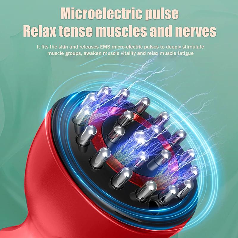 Electric Meridian Brush Anti Cellulite Gua Sha Body Massager Vibrate Microcurrent Hot Compress Scraping Lymphatic Drainage Care