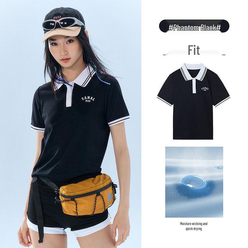 Camel Women's Moisture-Wicking Quick-Dry Polo T-Shirt