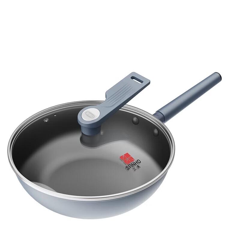 Sanhe Micro-Nano Non-Stick Titanium Wok with Lid
