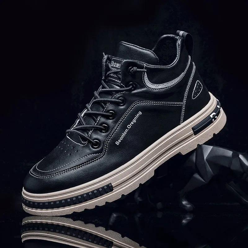 

Повседневная мужская обувь Осенняя мода Рабочие ботинки Кроссовки для шитья на открытом воздухе Мужская спортивная обувь для ходьбы Кроссовки для фитнеса и бега Новые кроссовки 44 чёрный