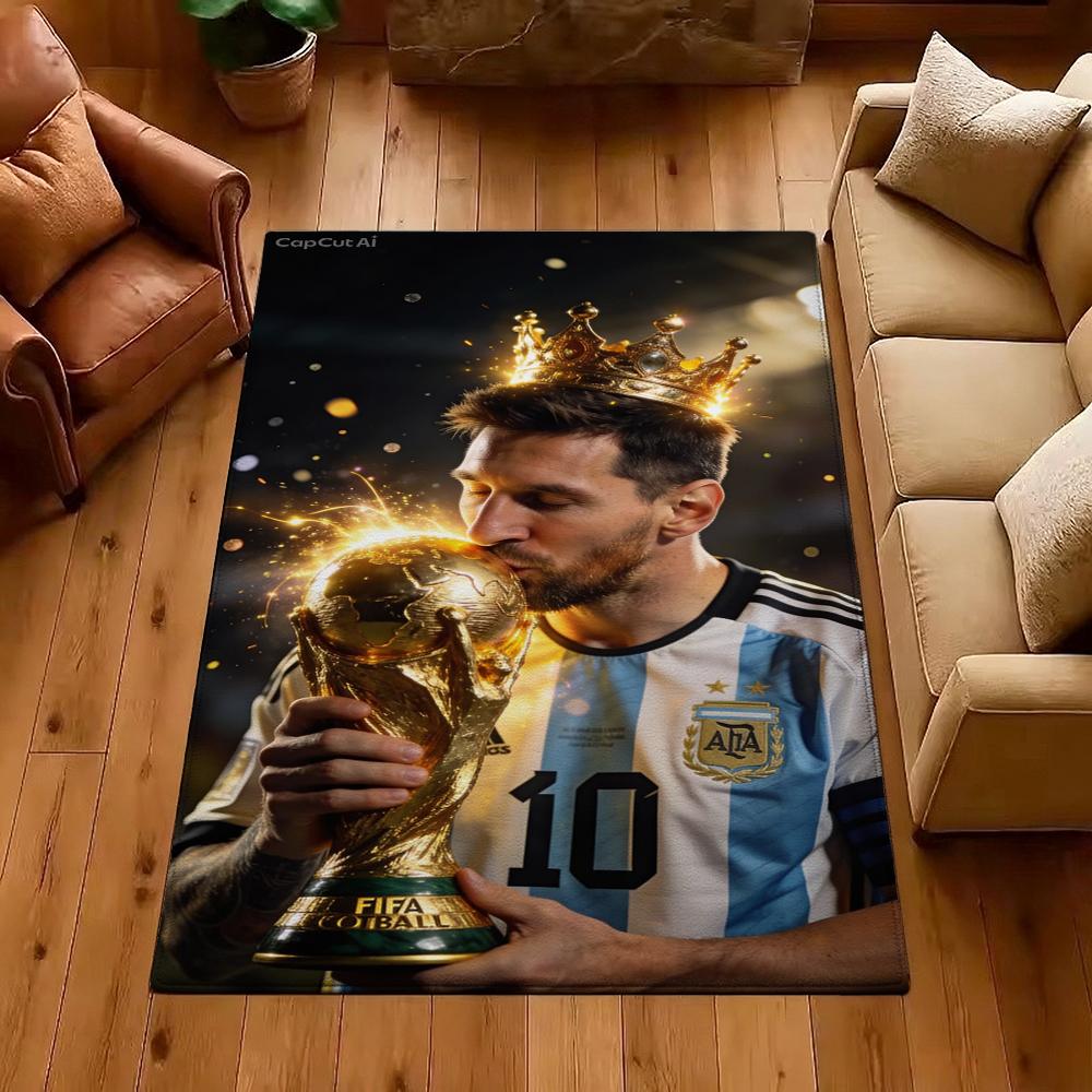 Messi Champion Carpet Floor Mats Printing Art Office Chair Cushion Bathroom Mat