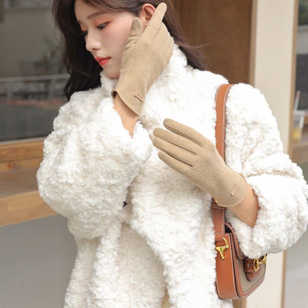 Outdoor Sport German Velvet Cold Proof Mittens Riding Gloves Women Gloves Full Finger Gloves