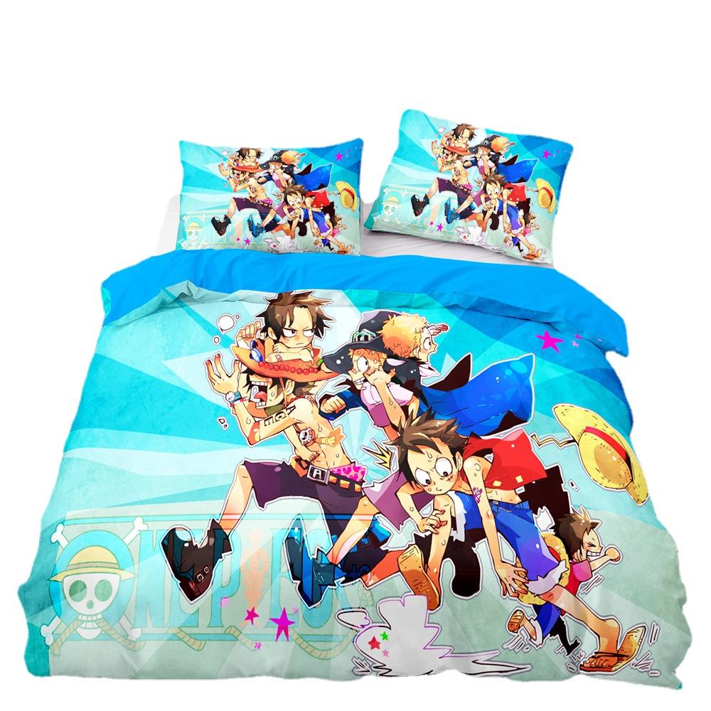 

Комплект постельного белья ONE PIECES Monkey D.Luffy Пододеяльник с 3D-печатью Наволочка для детей Мальчиков Подростков Подарок 135x200cm-2pcs