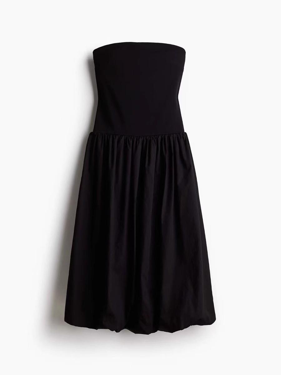 

CS Women s Black Strapless A-line Spring Dress 1275799001 L чёрный