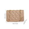 Fashion Accessory PU Leather Luxury Crossbody Bag Triangular Grid Quilted Pattern Women Handbag Chain Shoulder Bag Women Gift