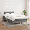 Exclusive House - Bed Slat Base with Mattress Dark Grey 120x200cm Fabric