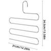 1pc/2pcs/3pcs Multifunctional Stainless Steel Trouser Rack Wardrobe Storage Non-Slip Trouser Hanger Household Hanging Rack