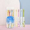 Children's Cute Eco-Friendly Baby Teething Toothbrush Plastic Handle Soft 0.15mm Nylon/PBT Bristles Regular Size Home Use