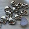 DIY Electroplated Faux Metal Heart Shoe Charms: Versatile Peach Heart Beads (20x16mm)