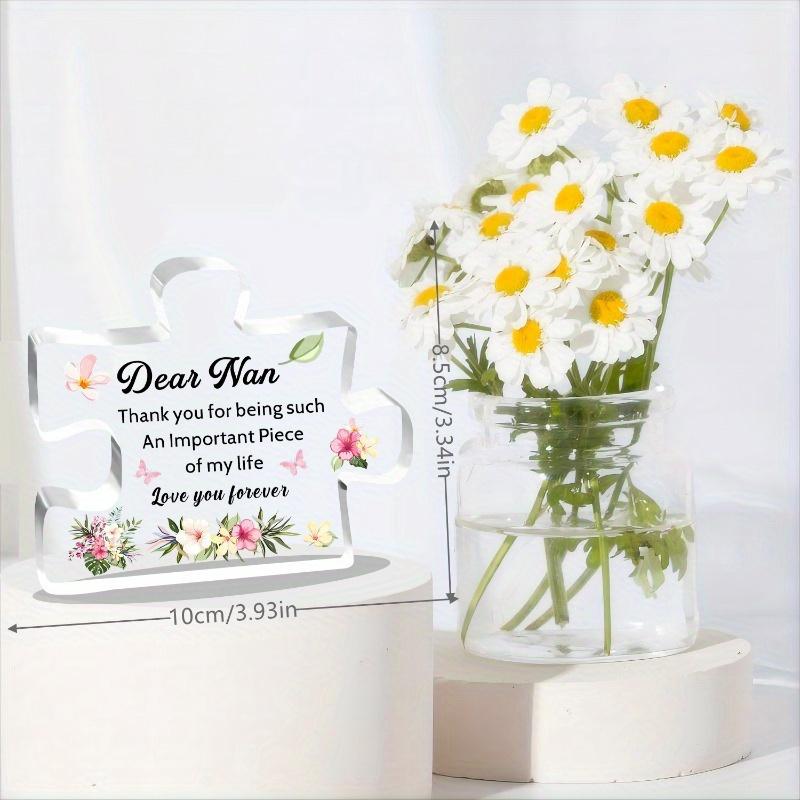 Nan's Puzzle Plaque - "Important Piece of My Life" Gift for Mother's Day & Christmas