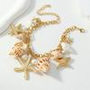 Joyería de Fantasía de Sirenas Collar de Conchas Accesorio de Disfraz de Sirenas Gargantilla Llamativa Pulsera de Estrellas de Mar y Conchas
