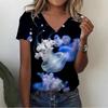 Women's casual marine animal pattern T-shirt