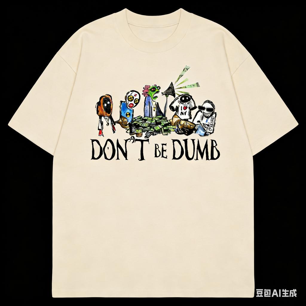 2026 New A AP ROCKY Dont Be Dumb Album Cotton Tshirt Summer Mens and Womens Fashion Casual Y2K Short Sleeve Tshirt Unisex