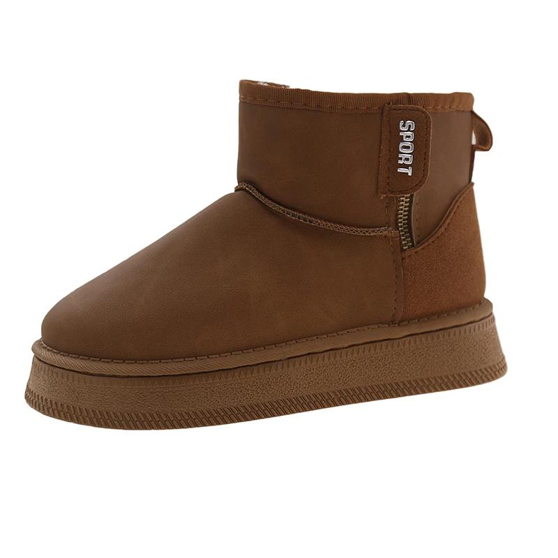 Fashion Women's Boots 2024 Selling New Comfort Platform Winter Ankle Snow Boots Indoor Plush Warm Casual Slip-On Ladies Walking Shoes