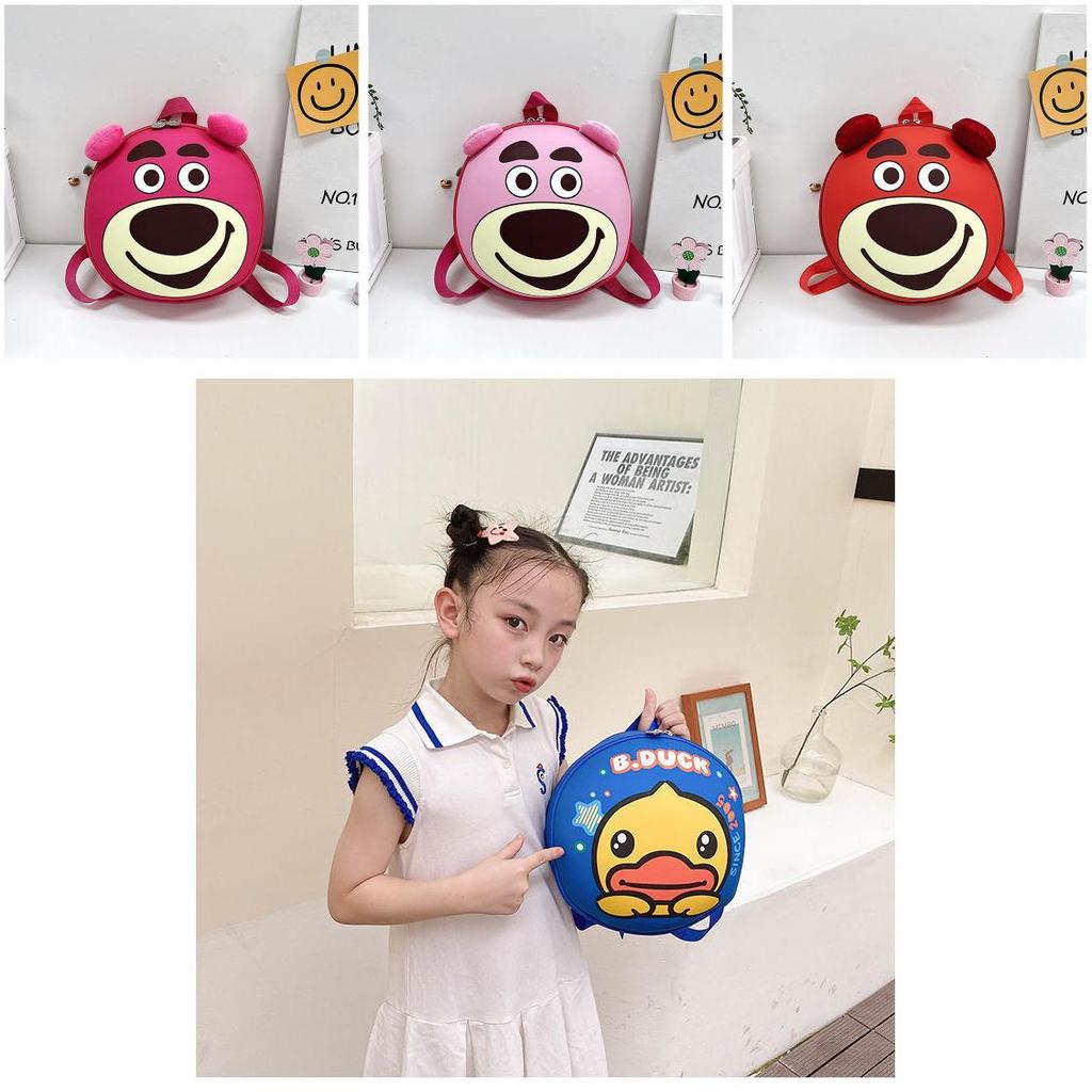 Strawberry Bear Kids Backpack With Eva Material Waterproof Design For Preschool Boys Girls Special Characters Included