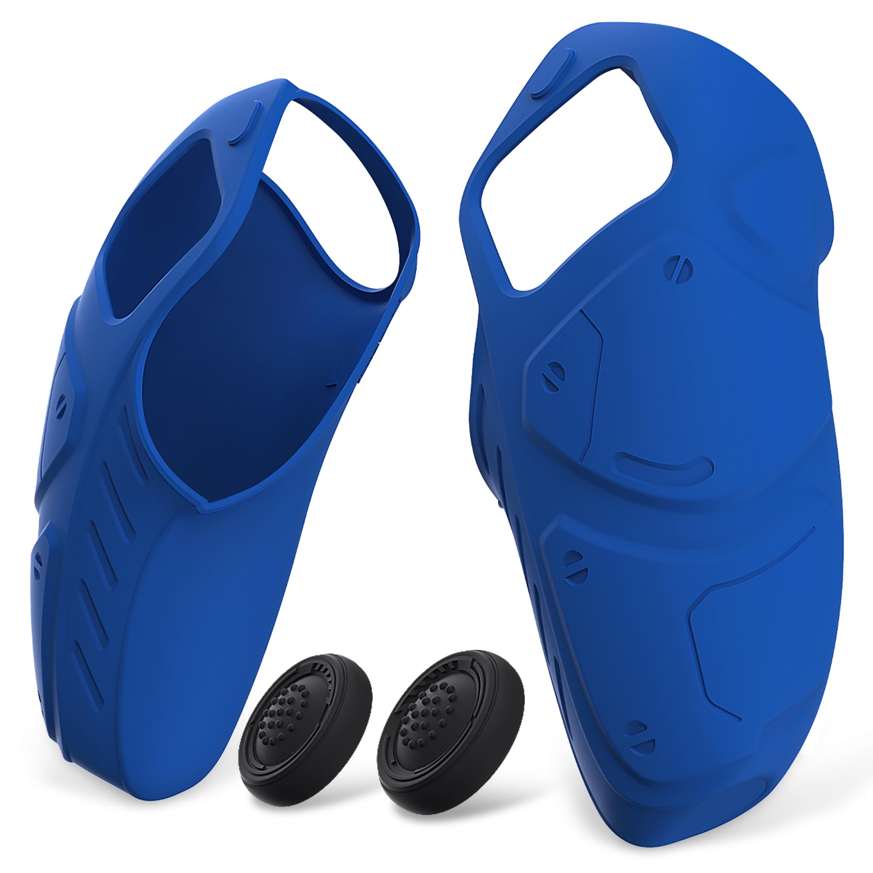 

PlayVital PS5 Controller Ergonomic Soft Controller Silicone Grip Case with Thumbstick Compatible with PS5 Controller Charging Stand Edition Cover, синій