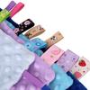 Baby Tag Security Blanket Baby Soothing Plush Blanket Sensory Soft Comforter Blanket Baby Anima