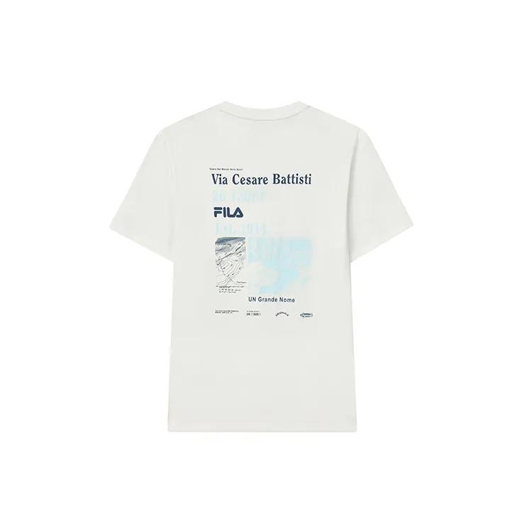 FILA T-Shirts Men's Rinse Snow Crew Neck Moderate Straight Fit (Unisex) T-Shirts F11M229116FWT