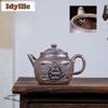 210ml Antika Yixing Lila Lerkannor Konstnärshandgjorda Zen Hjärtkanna Rå Malmlera Teinfuser Vattenkokare Kinesisk Zisha Teservis Cha