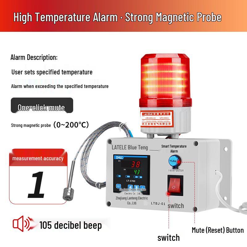 Room High/Low Temperature Alarm for Aquaculture and Oven