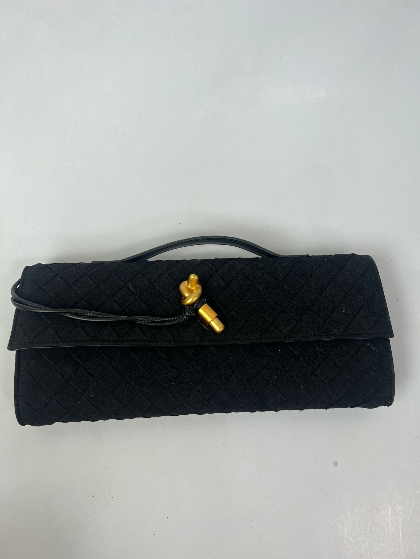 

Осень-зима 2025 матовая плетеная сумка вечерняя сумка ветер ручная длинная мода 34*14*7cm чёрный